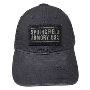 Springfield Armory Black Baseball Cap OS Adjustable Tactical Logo Patch Hat